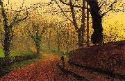 Atkinson Grimshaw Stapleton Park near Pontefract oil